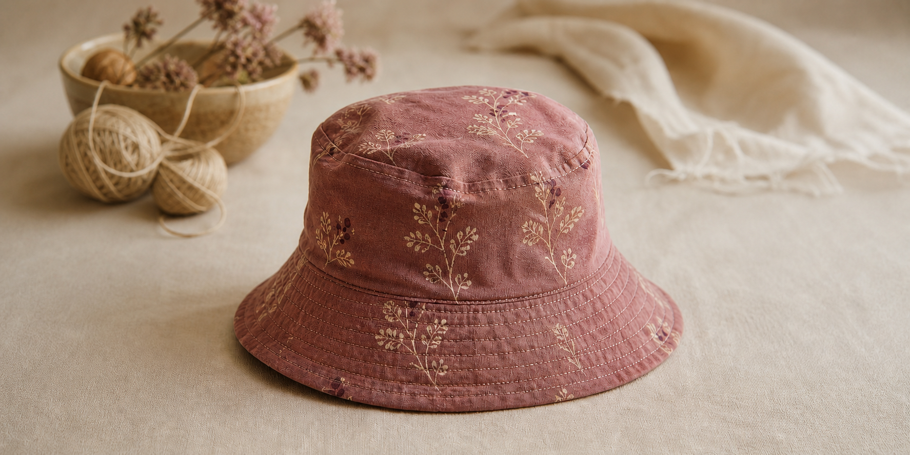Un bob créé à partir du tee-shirt rose