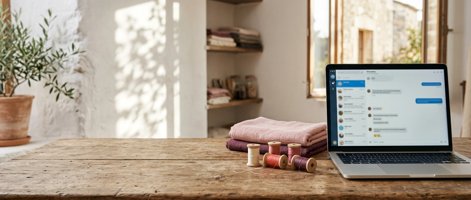 Téléphone et accessoires évoquant l’aide et le contact