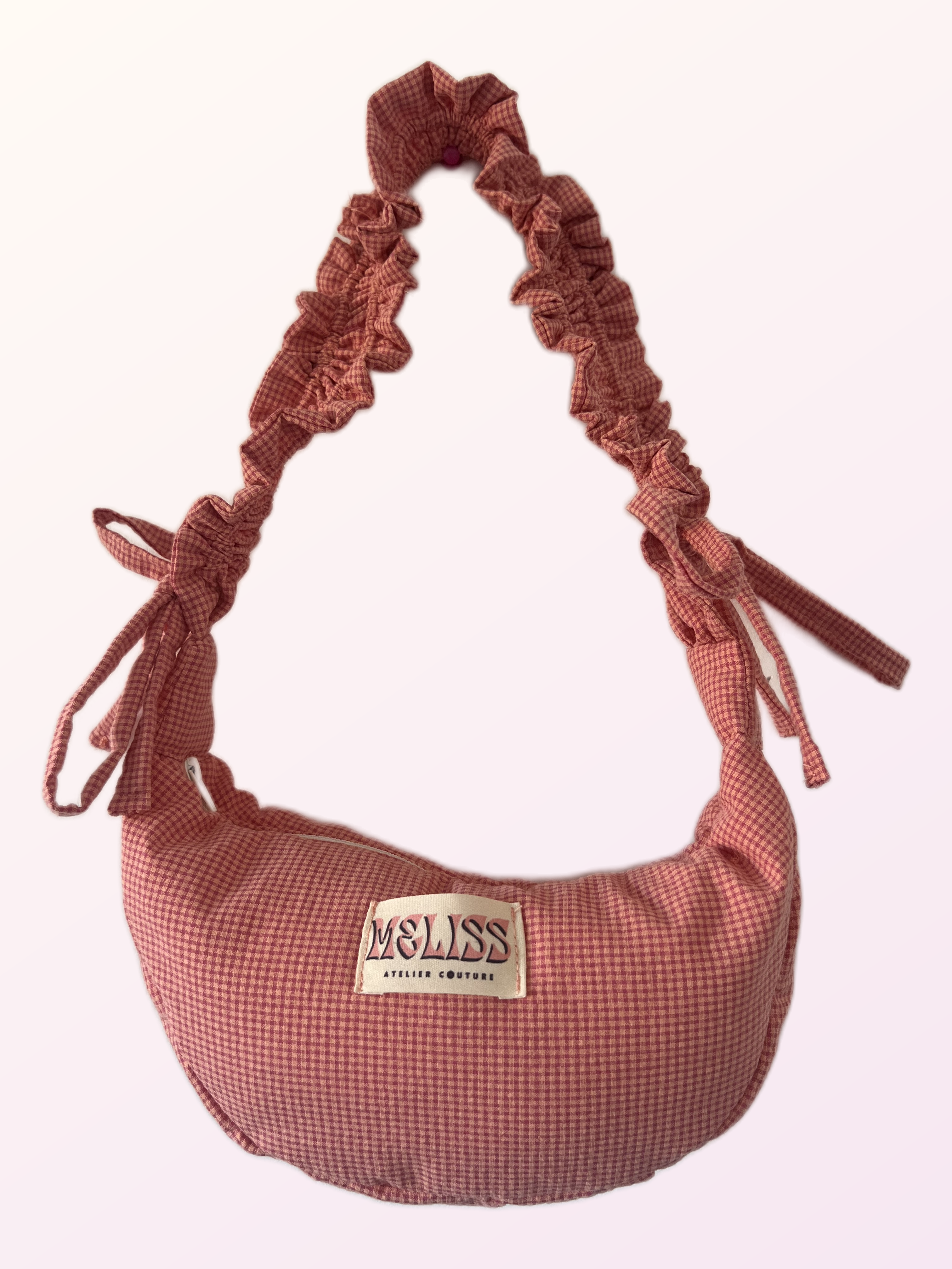 Sac Lucie - Vichy Nude & Orchidée